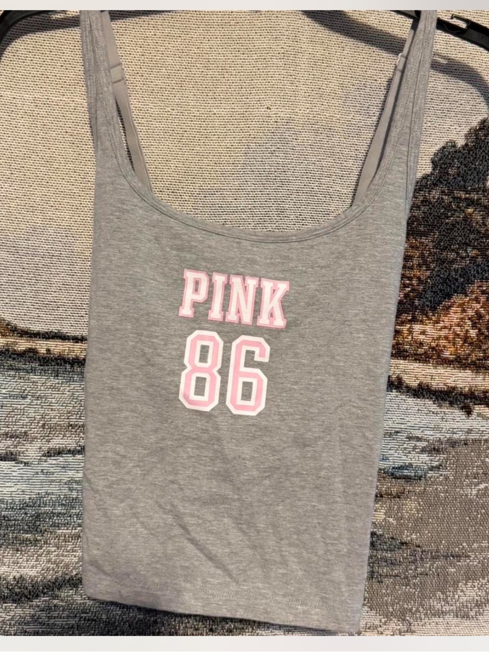 Victoria’s Secret Pink and Gray Tank Top Size xl